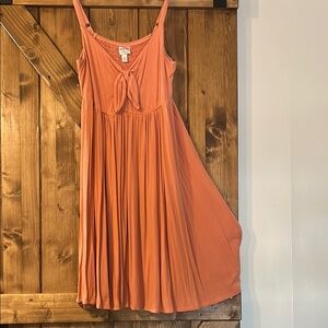 Torrid Coral Mini Sundress with Spaghetti Straps size 0x